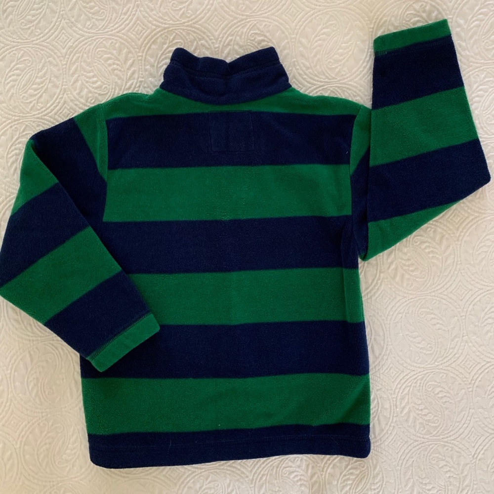 Children’s Place Set Boys S (5/6) Blue Green Stripes Fleece Top Pants - Picture 3 of 16